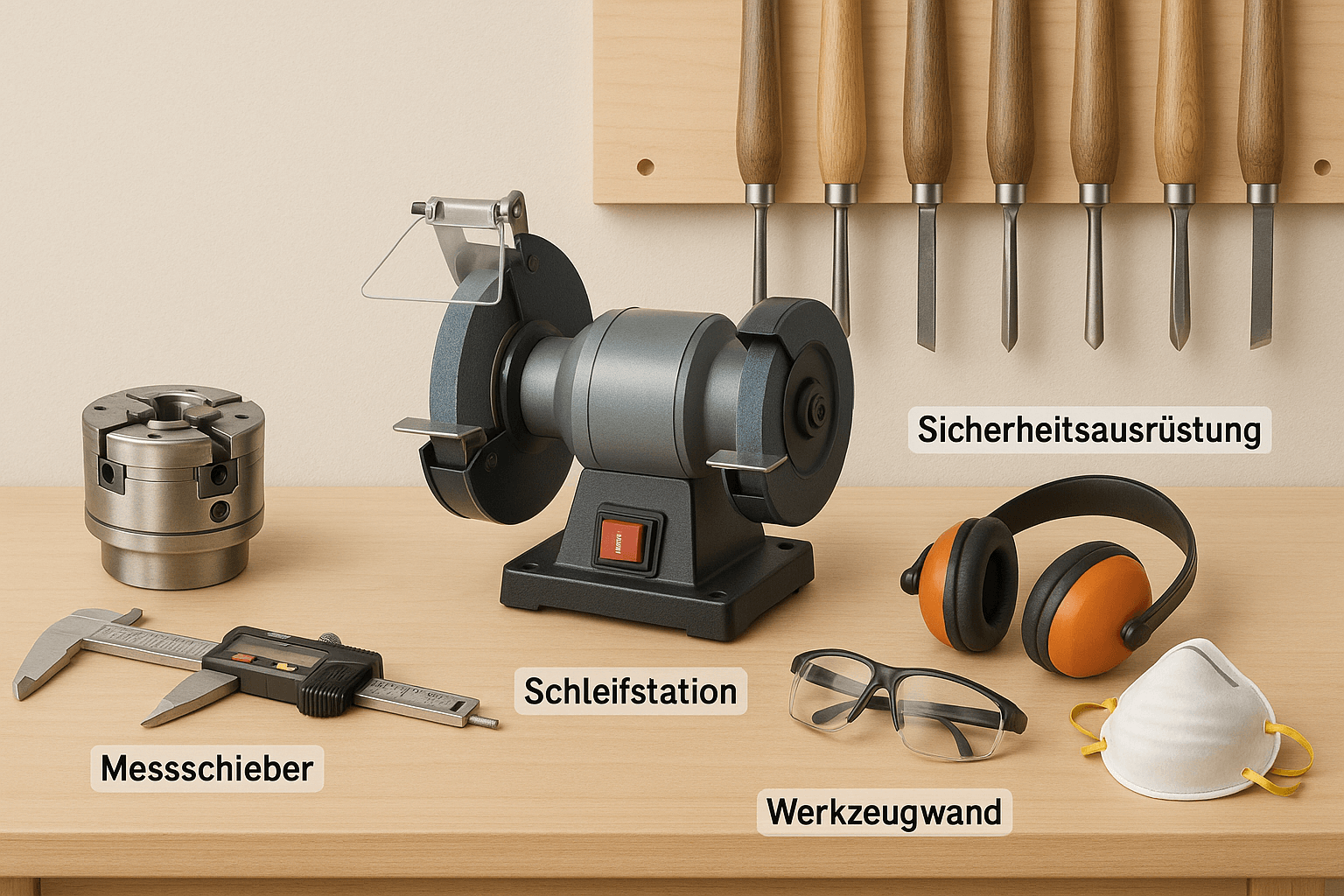 Professionelle Drechselwerkstatt-Ausstattung